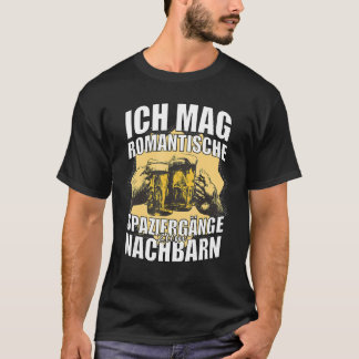 T-shirt J'aime les promenades romantiques vers le voisin_1