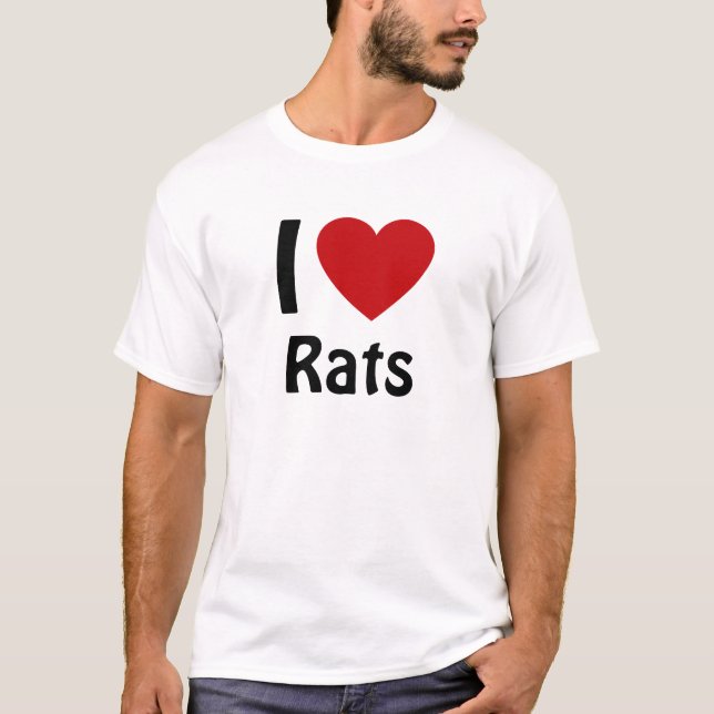 T-shirt J'aime les rats (Devant)