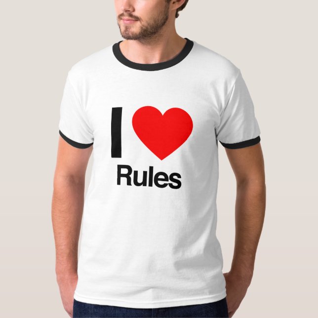 T-shirt j'aime les règles (Devant)