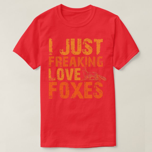 T-shirt J'aime les renards comme les fox27s folles animal  (Design devant)