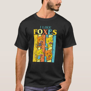 T-shirt J'Aime Les Renards Et Peut-Être 3 Personnes Animal