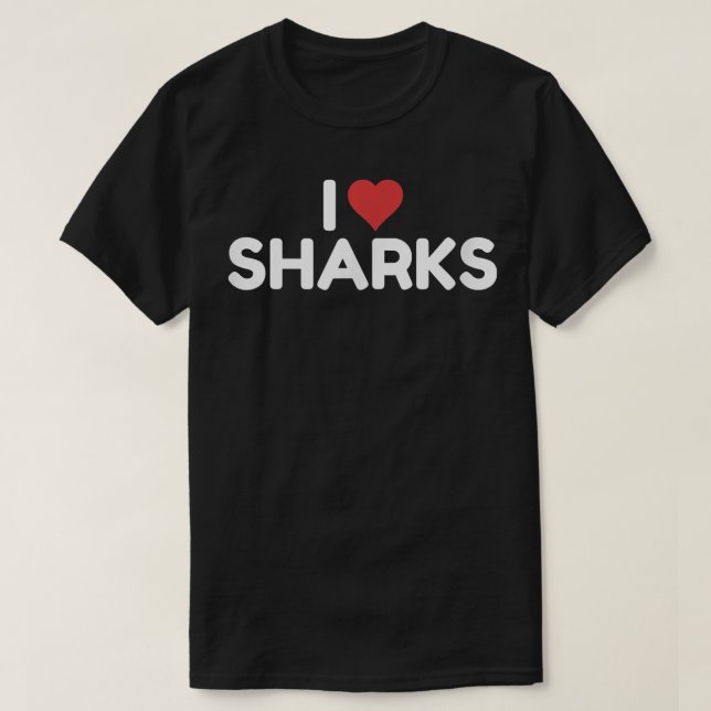 T-shirt J'aime les requins (Design devant)