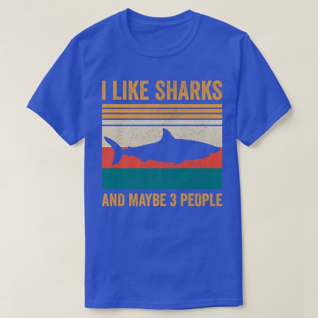 T-shirt J'Aime Les Requins Et Peut-Être 3 Personnes 386 (Design devant)