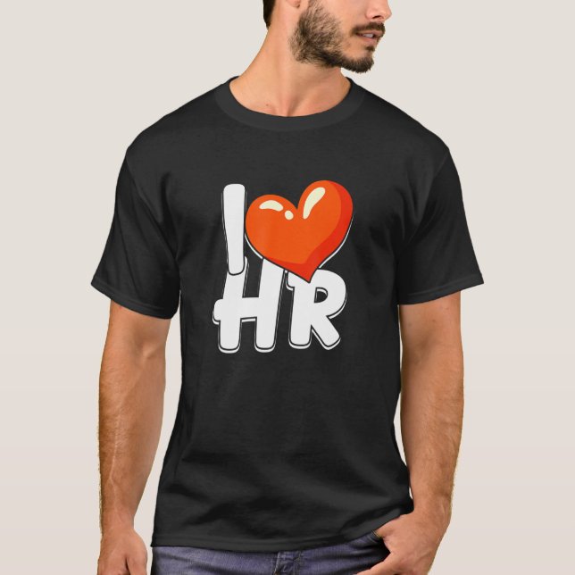 T-shirt J'aime les ressources RH (Devant)