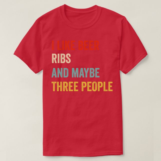 T-shirt J'Aime Les Ribs De Bières (Design devant)