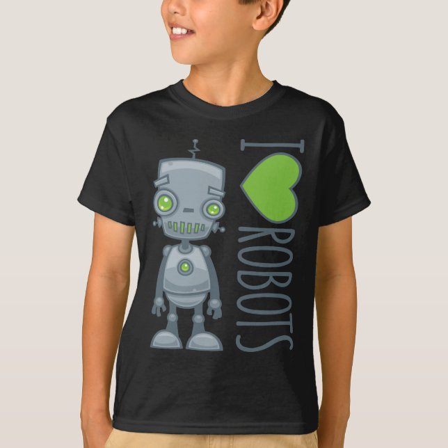 T-shirt J'aime les robots (Devant)