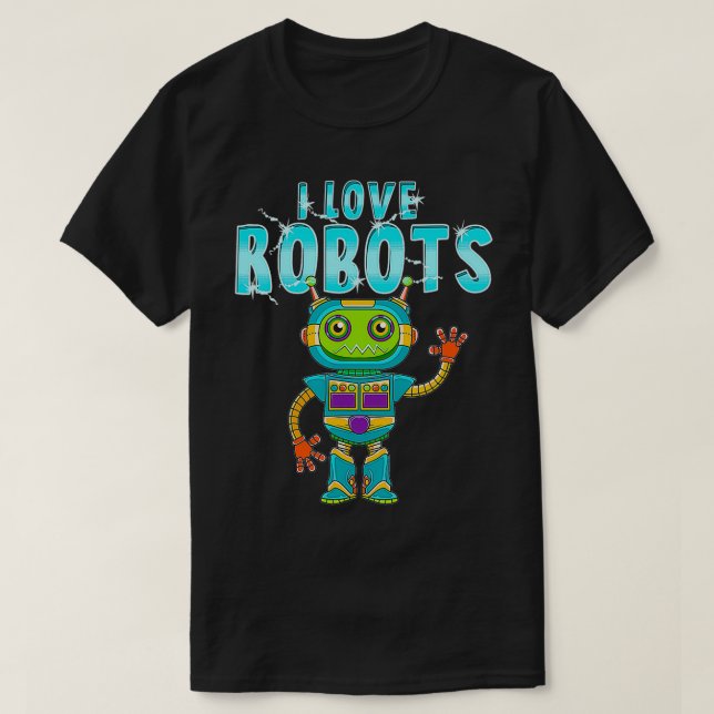 T-shirt J'aime les robots (Design devant)