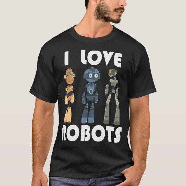 T-shirt J'aime les robots (Devant)