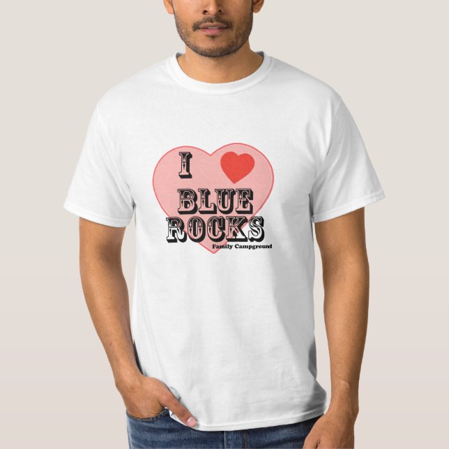 T-shirt J'aime les roches bleues (Devant)