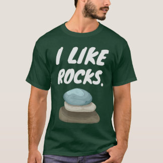 T-shirt J'aime les roches Géologue drôle Mineur chasseur d