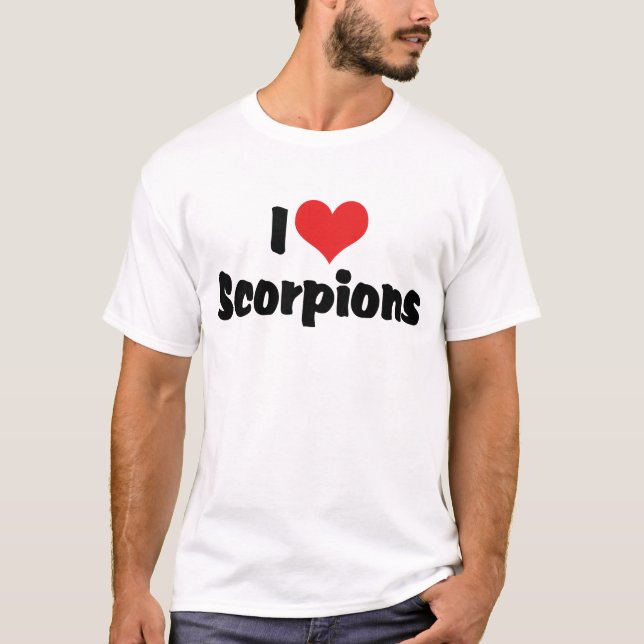 T-shirt J'aime les Scorpions de cœur (Devant)