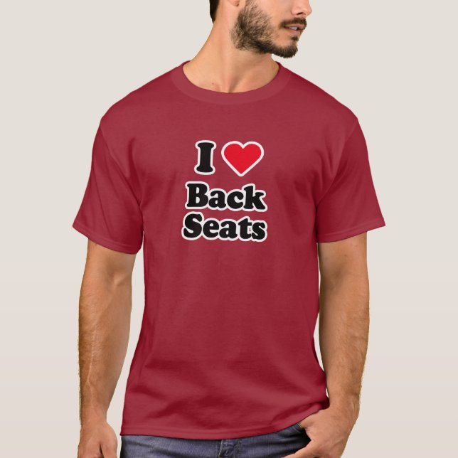 T-shirt J'aime les sièges arrière (Devant)