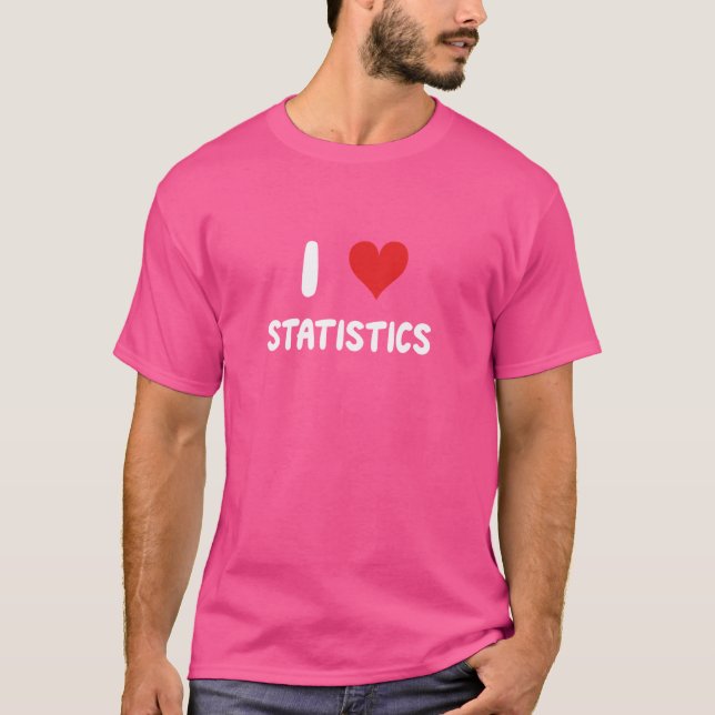 T-shirt J'aime les statistiques Analyse de modélisation fi (Devant)