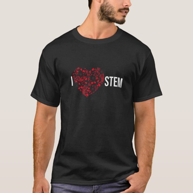 T-shirt J'aime les STIM Science Technologie Ingénierie Mat (Devant)