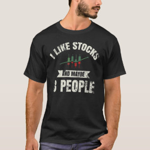 T-shirt J'Aime Les Stocks Et Peut-Être 3 Personnes