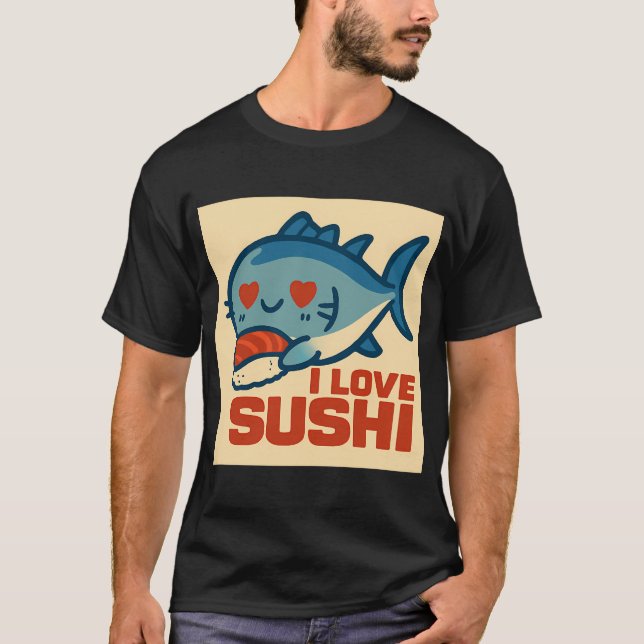 T-shirt J'aime les sushis (Devant)