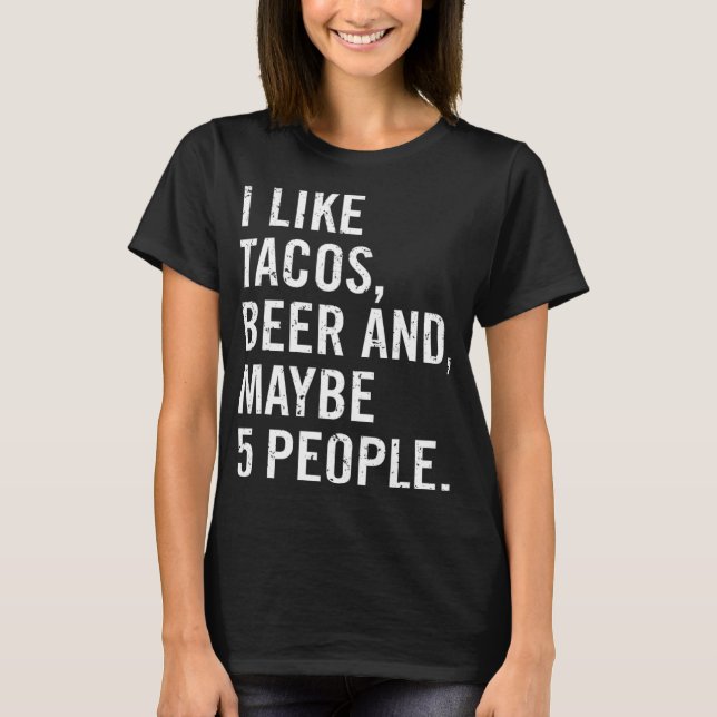 T-shirt J'aime les tacos Cinco De Mayo  (Devant)