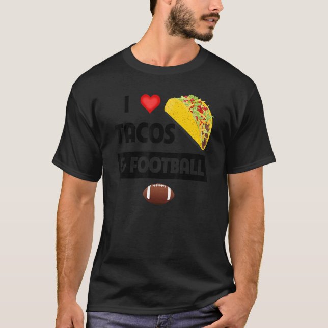 T-shirt J'Aime Les Tacos Et Le Football Mexicain Food Fami (Devant)