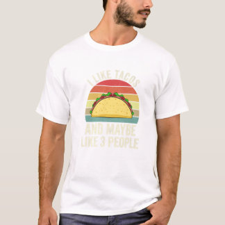 T-shirt J'aime les tacos et peut-être que j'aime