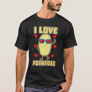 T-shirt J'Aime Les Taters De Pommes De Terre Stud Tattie V