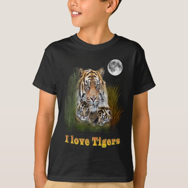 T-shirt J'aime les tigres (Devant)