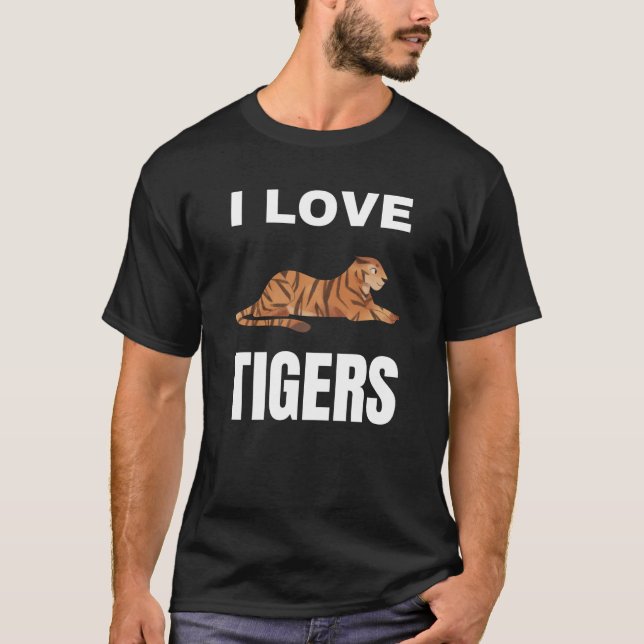 T-shirt J'aime les tigres (Devant)