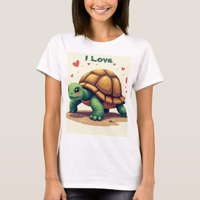 T-shirt J'aime les tortues (Devant)