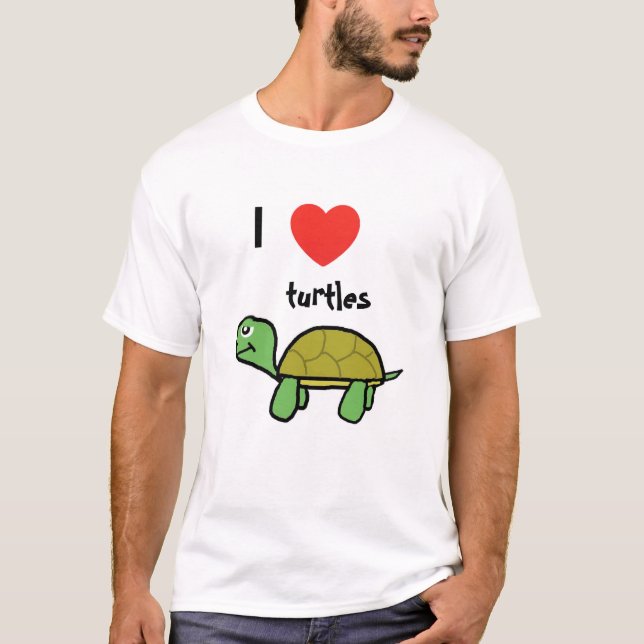 T-shirt J'aime les tortues (Devant)