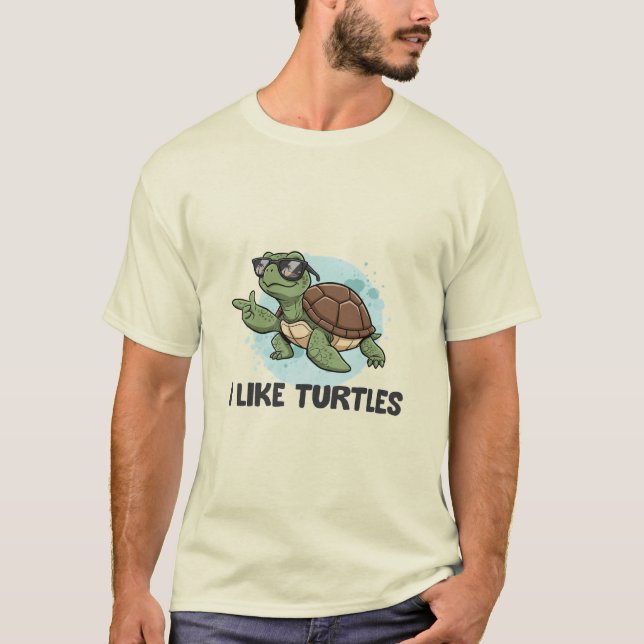 T-shirt J'aime les tortues (Devant)