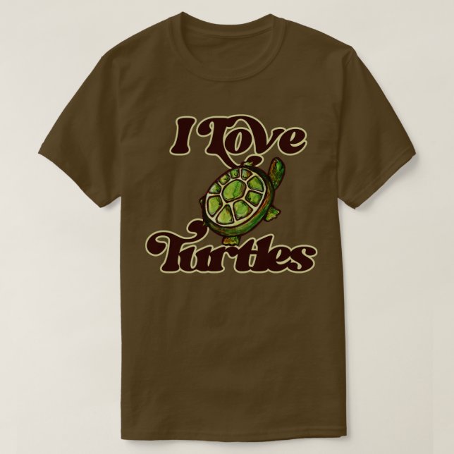 T-shirt J'aime les tortues (Design devant)