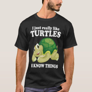 T-shirt J'Aime Les Tortues & Je Sais Que C'Est Une Tortue