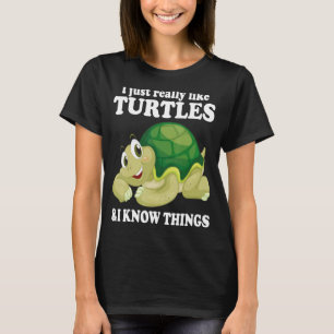 T-shirt J'Aime Les Tortues & Je Sais Que C'Est Une Tortue