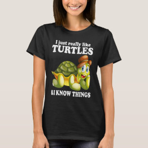 T-shirt J'Aime Les Tortues & Je Sais Que C'Est Une Tortue