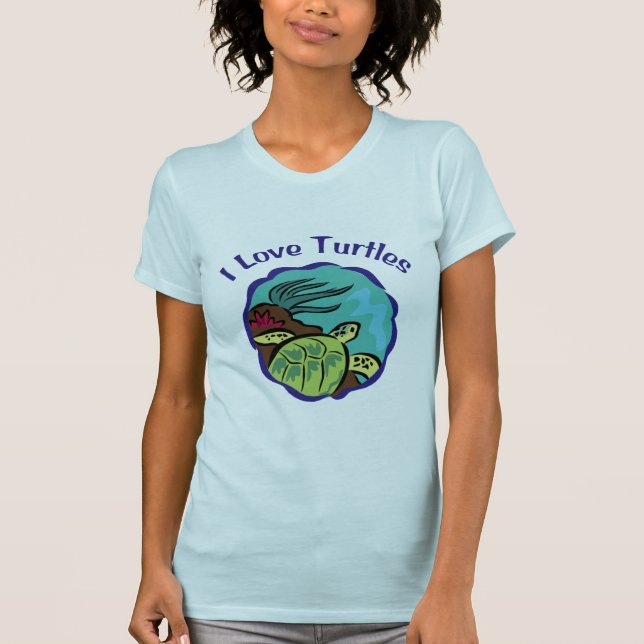 T-shirt J'aime les tortues Tee - shirts (Devant)