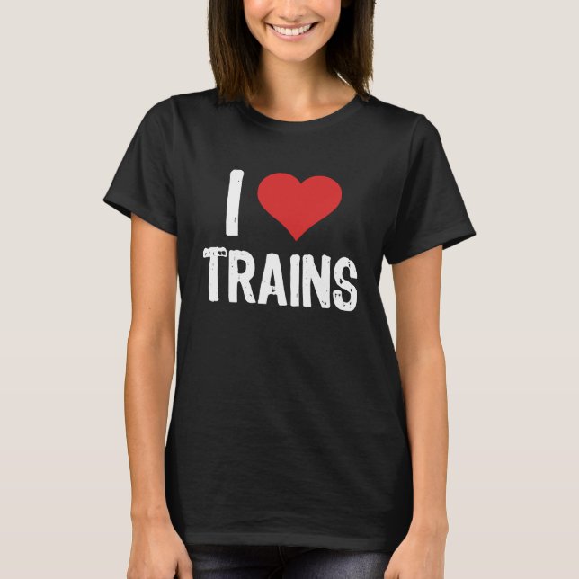 T-shirt J'aime les trains (Devant)