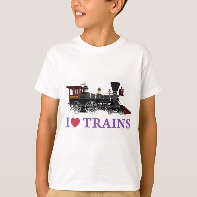T-shirt J'aime les trains (Devant)