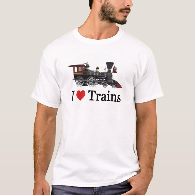 T-shirt J'aime les trains (Devant)