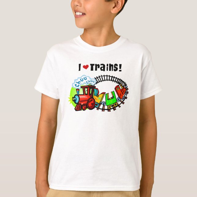 T-shirt J'aime les trains (Devant)