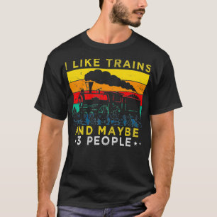 T-shirt J'aime les trains Modèle ferroviaire Modèle train