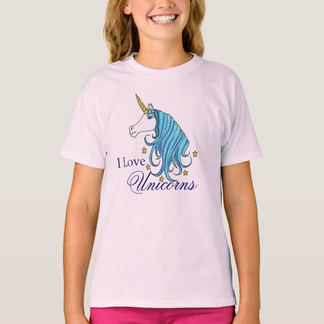 T-shirt J'Aime Les Unicornes (Devant)