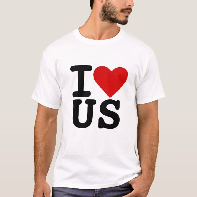 T-shirt J'aime les USA (Devant)
