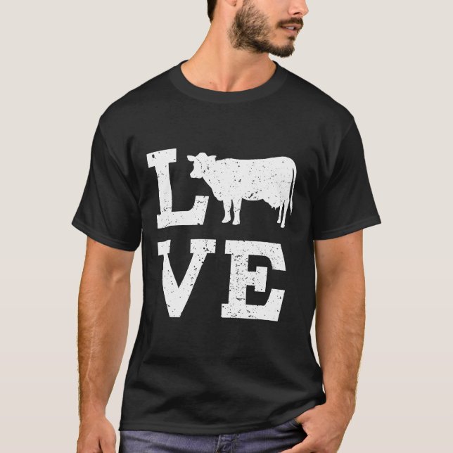 T-shirt J'aime les vaches (Devant)