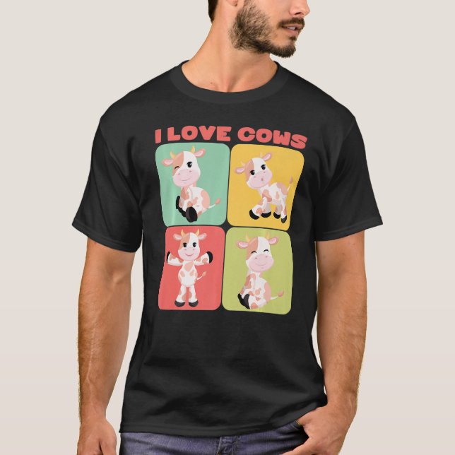 T-shirt J'aime les vaches (Devant)