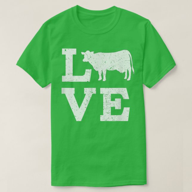 T-shirt J'Aime Les Vaches Drôle (Design devant)