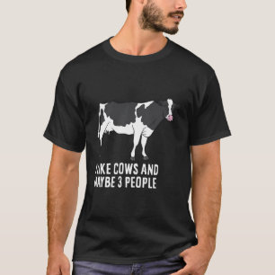 T-shirt J'Aime Les Vaches Et Peut-Être 3 Gens Producteurs