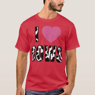 T-shirt J'aime les vaches ferme élevage animal amusant fer