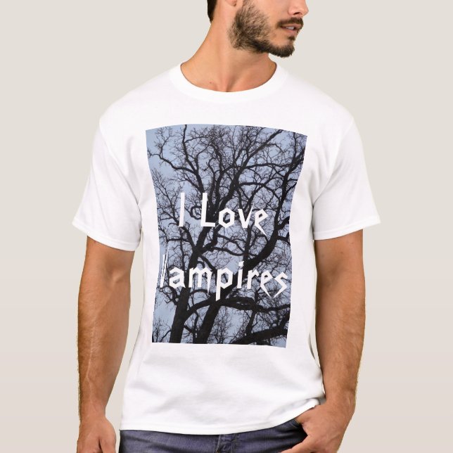 T-shirt J'aime les vampires (Devant)