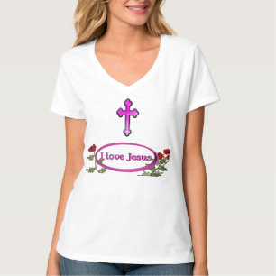 T-shirt J'aime les vêtements de femmes de Jésus