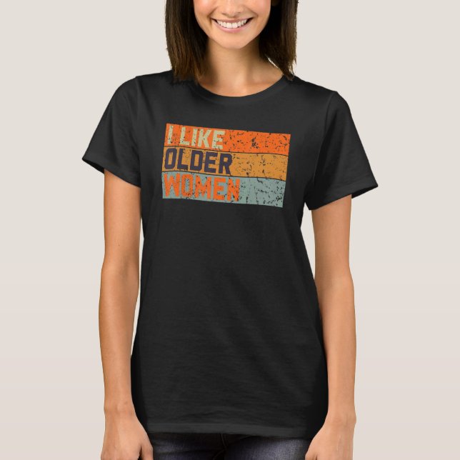 T-shirt J'Aime Les Vêtements Femmes Âgées (Devant)