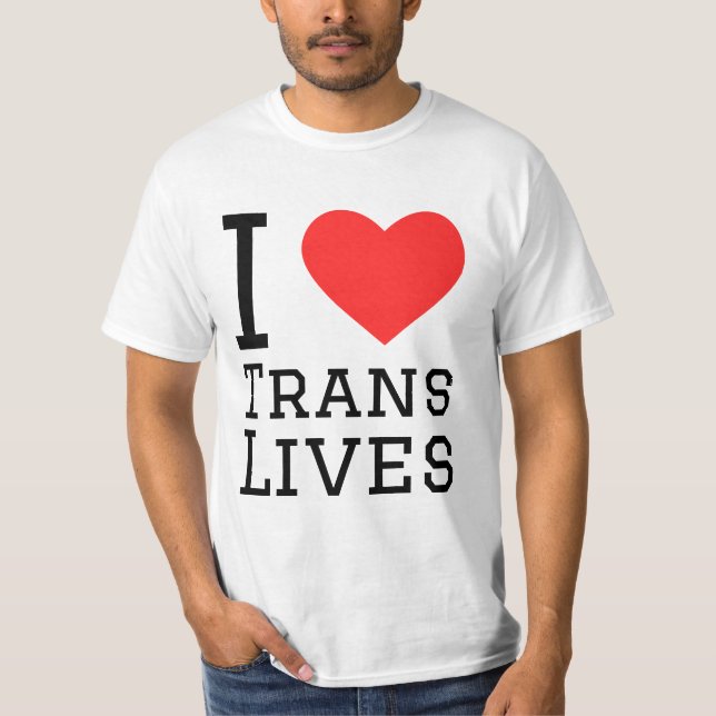 T-shirt J'aime les vies trans (Devant)